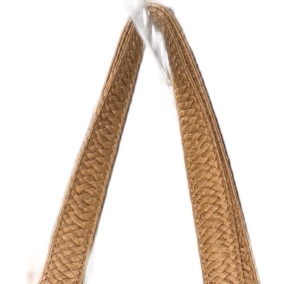 Draper James by Reese Witherspoon Everyday Straw Shoulder Bag W/ Navy - Picture 3 of 11